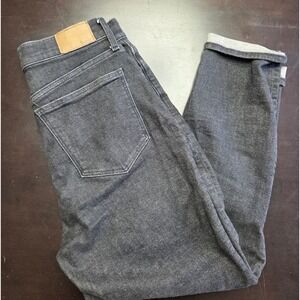 Madewell The Momjean High Rise Tapered Leg Denim Jeans Faded Black Size 28